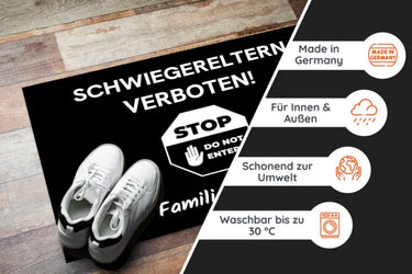 Lustige Fußmatte - Schwiegereltern verboten